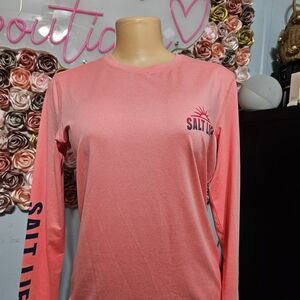 Salt Life Coral Pink Long-Sleeve Performance Tee